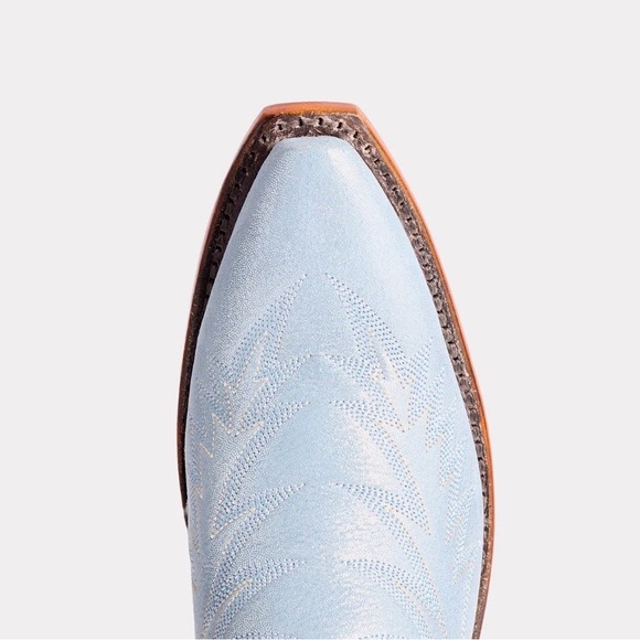 Lucchese Indigo Blue Priscilla Shimmer Boots - Picture 6 of 12